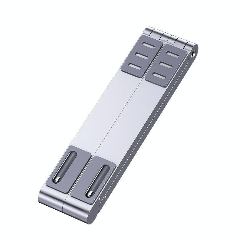 Portable Aluminum Notebook Stand - Compact Cooling Bracket - Silver 10