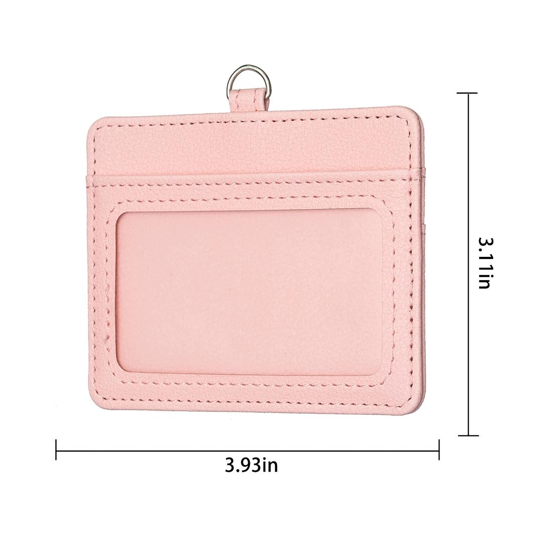 Horizontal Id Card Bag & Lanyard - Pink 10