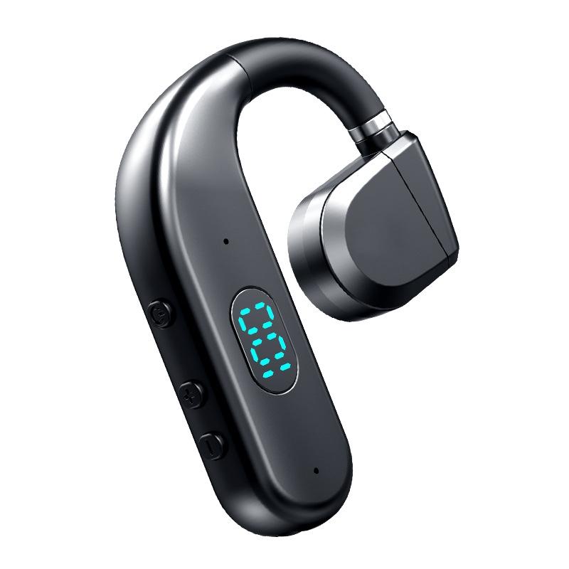 Wireless Bluetooth Headphone with Digital Display - Black - Midnight Blue 3