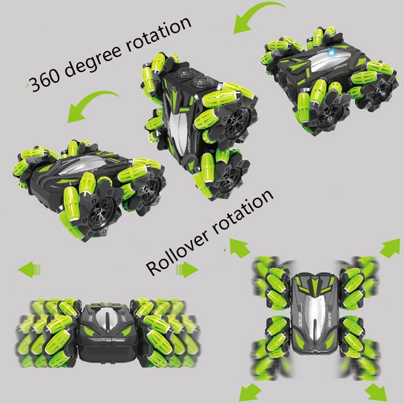 Double-sided Flip Drift Remote Control Toy Stunt Car for Children - Black Orange 6