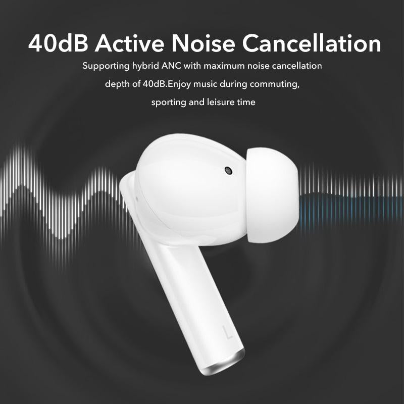 Waterproof Bluetooth Earbuds with Active Noise Reduction - White 5