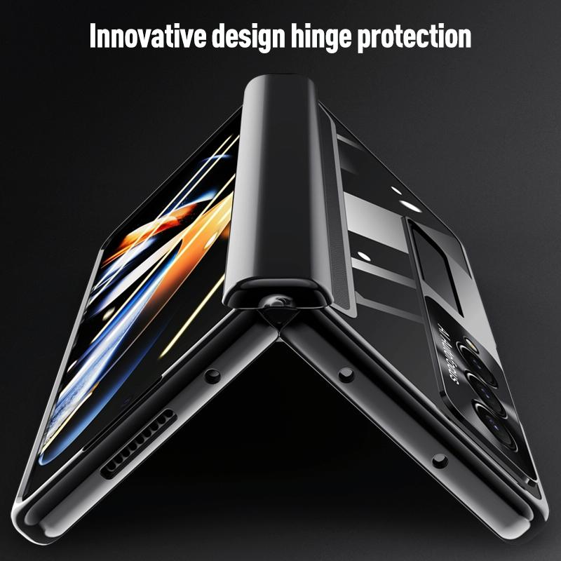 For Samsung Galaxy Z Fold4 5G Samsung Fold 4 Full Body Hinge Case - Electroplated - Gold 7