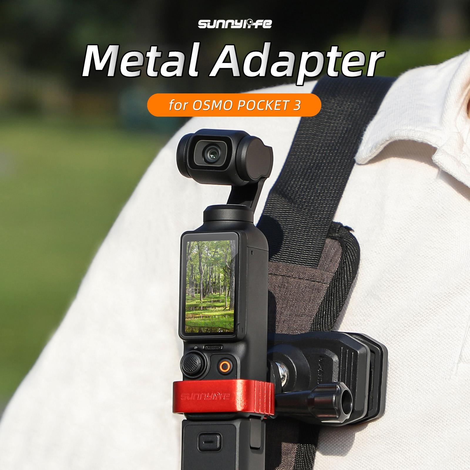 Universal Metal Bracket Adapter for Dji Pocket 3 with Screw - Red 4