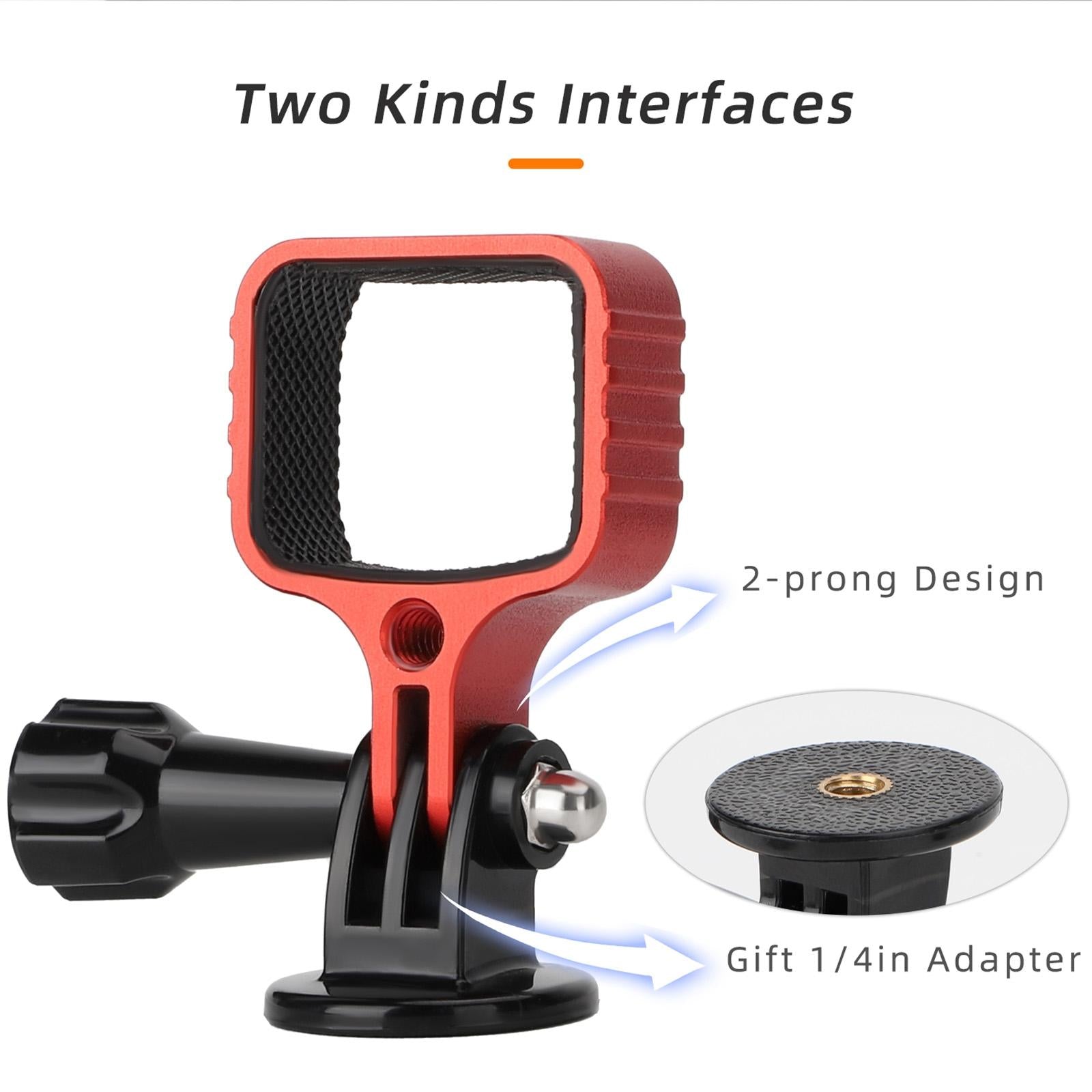 Universal Metal Bracket Adapter for Dji Pocket 3 with Screw - Red 9