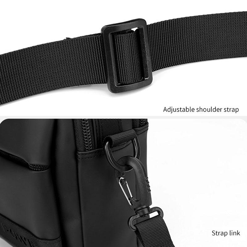 Men Messenger Bag - Wear As Belt Shoulder Or Handheld Bag - Grey 10