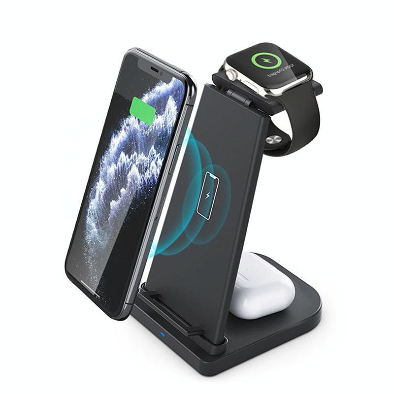 3 In 1 Portable Wireless Charger Detachable - Black 3