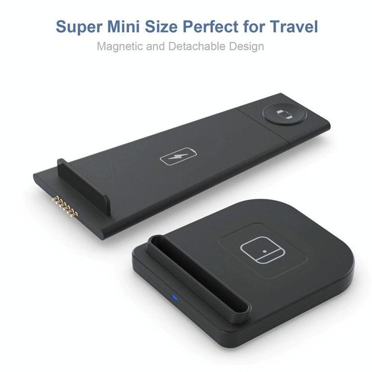 3 In 1 Portable Wireless Charger Detachable - Black 6