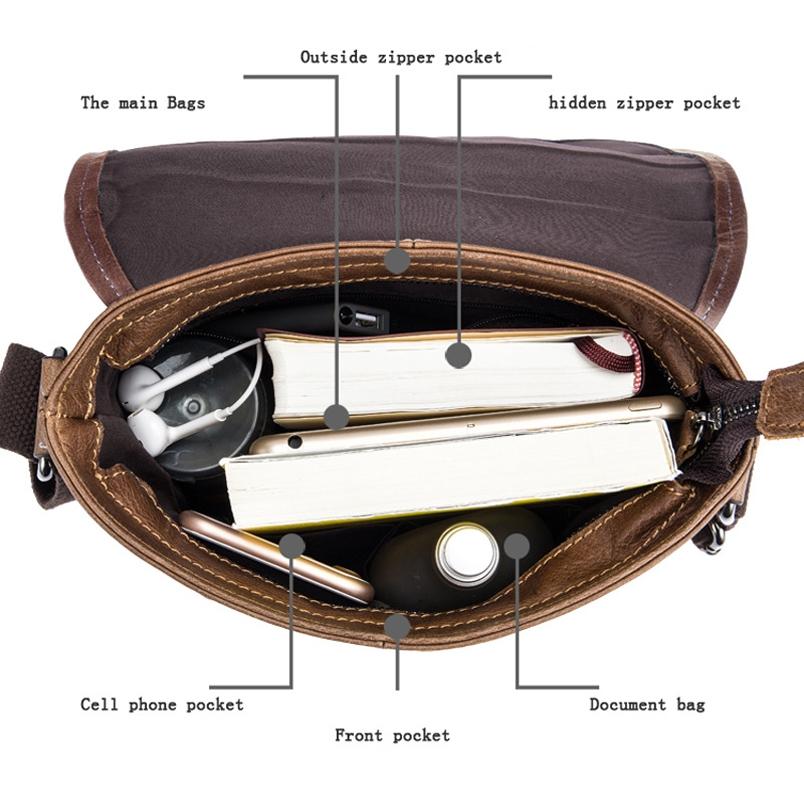 Men Leather Shoulder Bag For Sports & Outdoor Use - Iron Blue 5