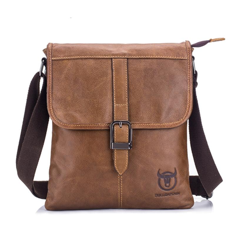 Men Leather Shoulder Bag For Sports & Outdoor Use - Iron Blue 10