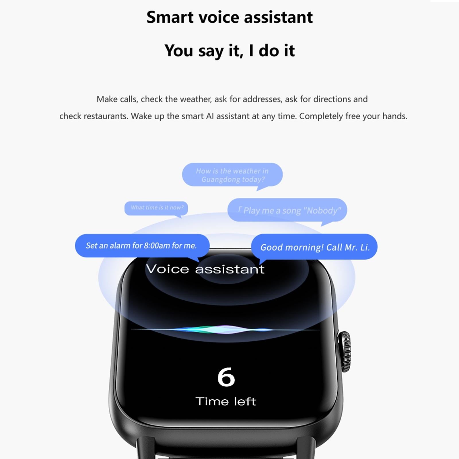 1.83 Inch Bt5.2 Smart Sport Watch Support Bluetooth Call / Sleep / Blood Sugar / Blood Oxygen / Heart Rate / Blood Pressure Health Monitor - Black 9
