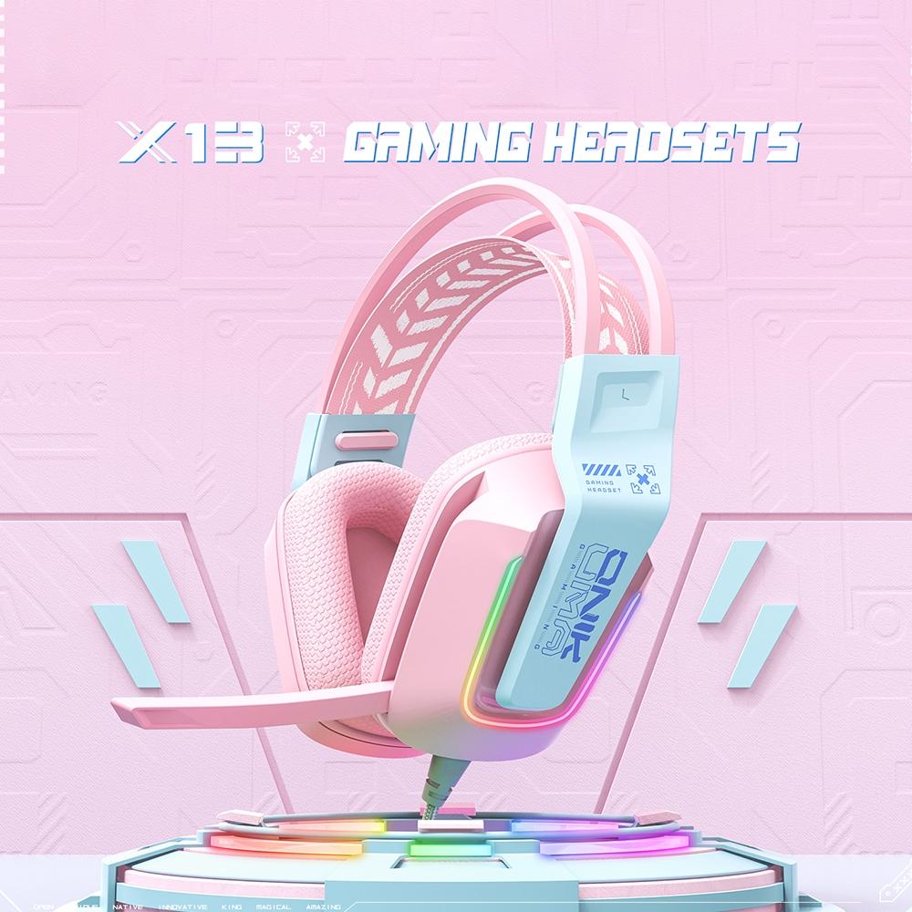 Rgb Gaming Headset With Microphone 2.2M Length - White 9