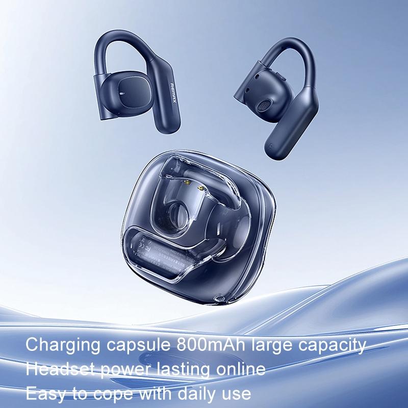 Crystal Air Conduction Bluetooth Earphones - Openbuds Ows - Navy 3