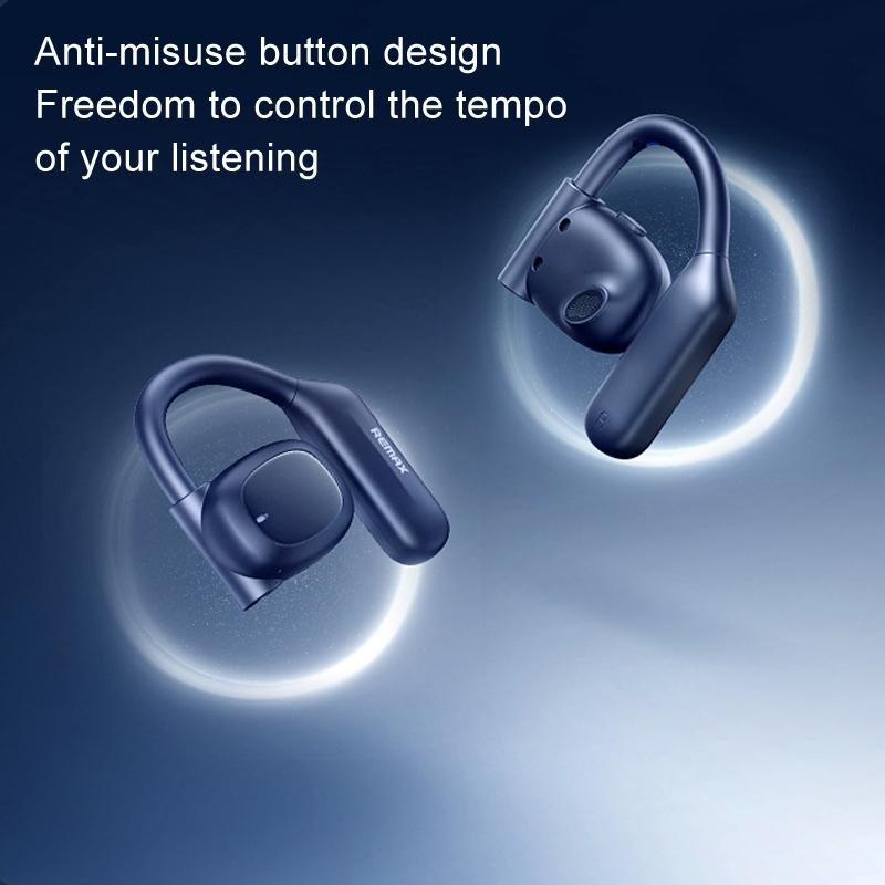 Crystal Air Conduction Bluetooth Earphones - Openbuds Ows - Navy 6