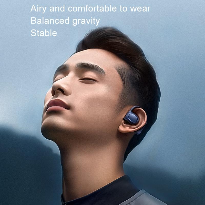 Crystal Air Conduction Bluetooth Earphones - Openbuds Ows - Navy 12