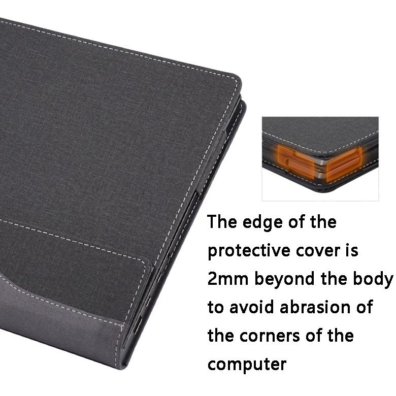 13.3 Hp Spectre X360 13-Aw Leather Laptop Case - Black 7