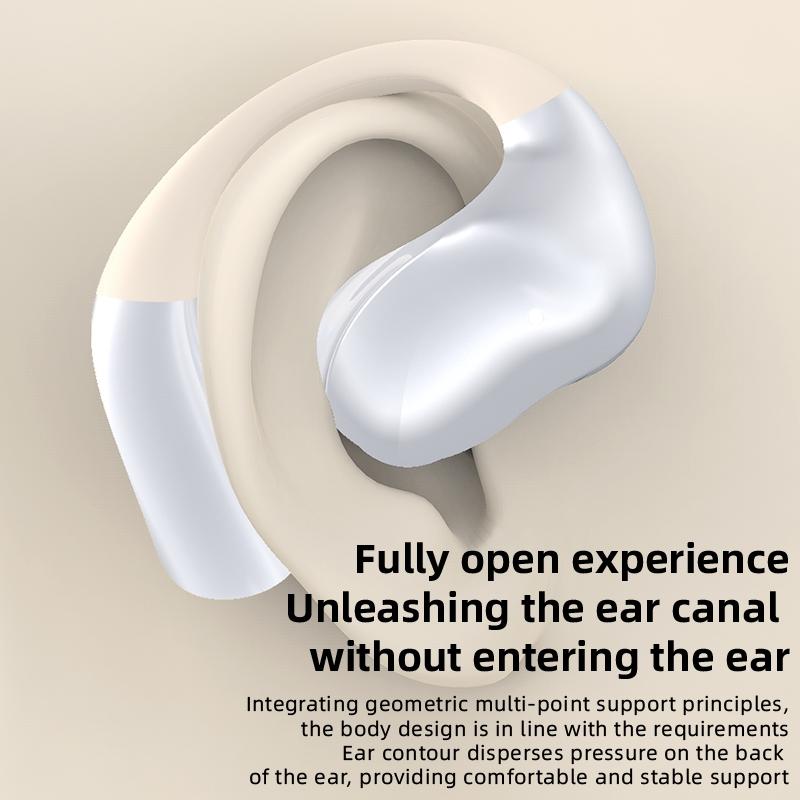 Bluetooth Earphones with Hanging Ear Design and Digital Display Charging Case - Skin Colour 11