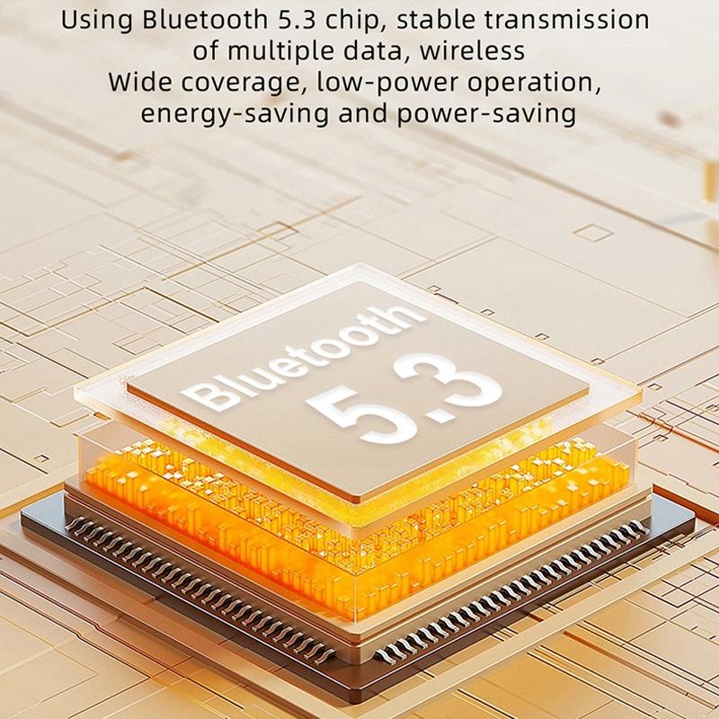 Bluetooth Earphones with Hanging Ear Design and Digital Display Charging Case - Skin Colour 14