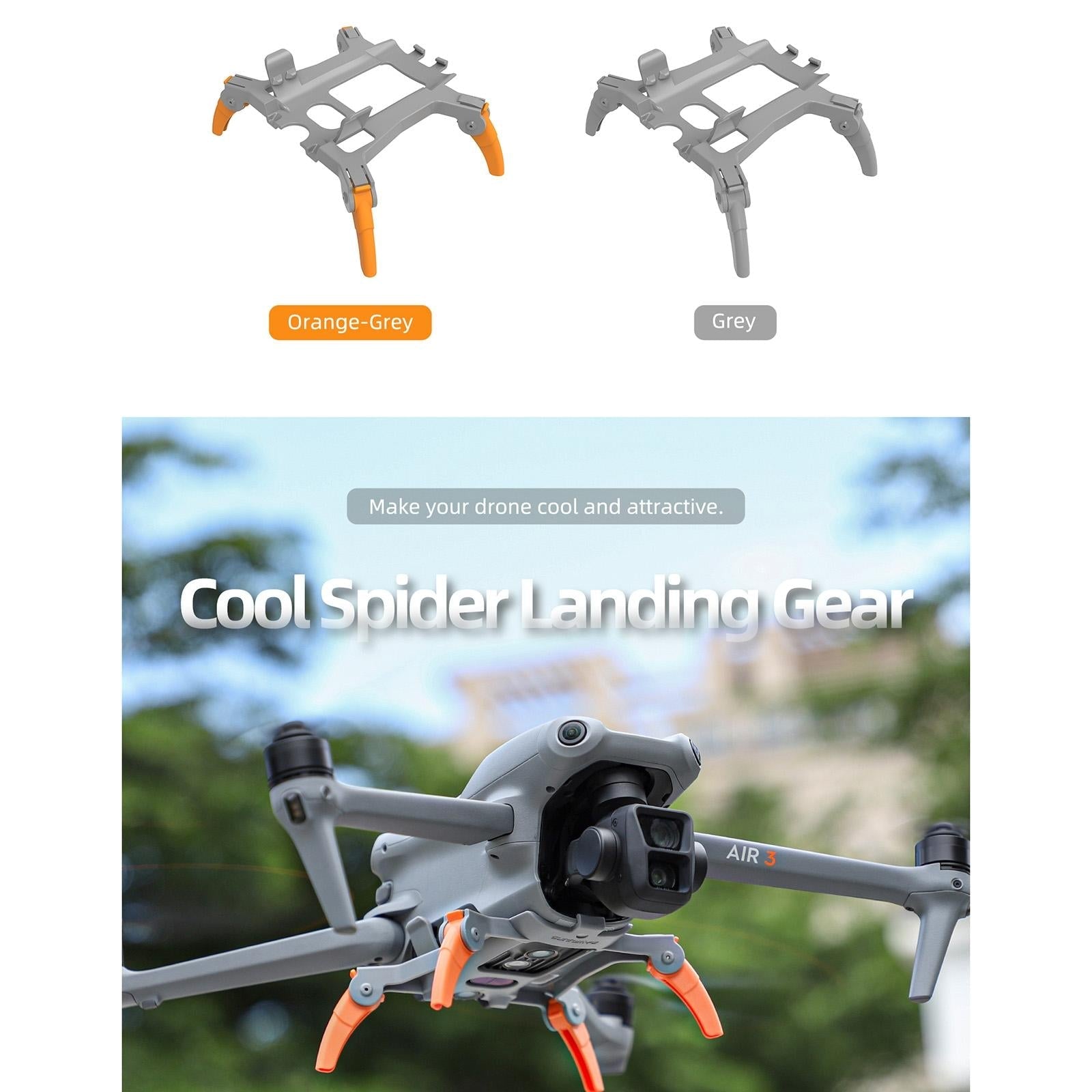 Foldable Spider Landing Gear for Dji Air 3 - Lg664 - Grey 4