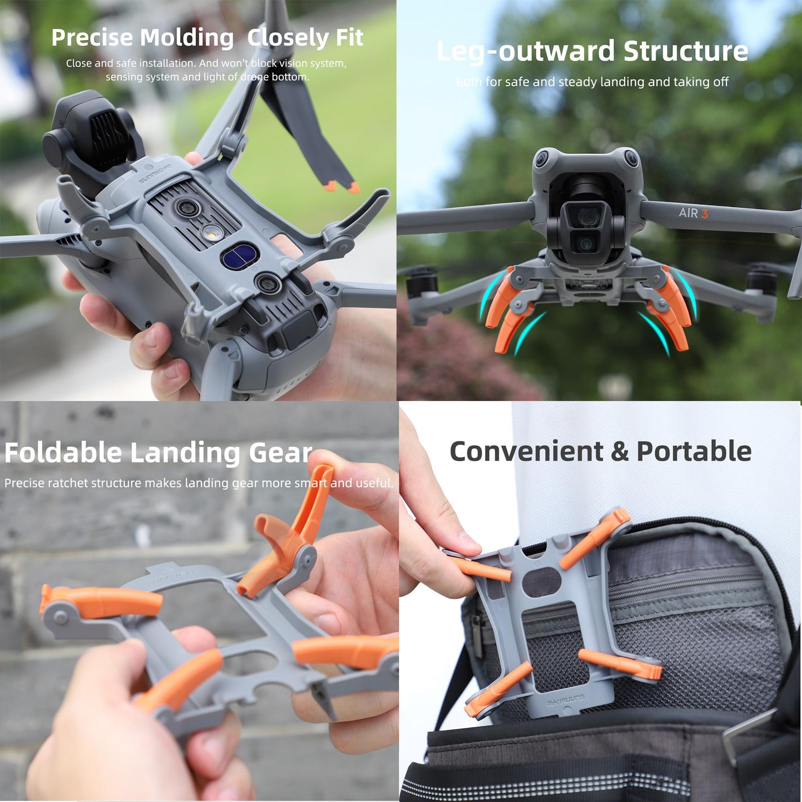 Foldable Spider Landing Gear for Dji Air 3 - Lg664 - Grey 6