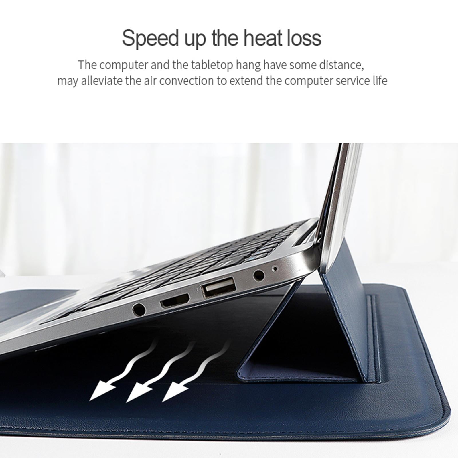 13.3 Inch Multifunctional Notebook Liner Bag in Pu Material - Black 7