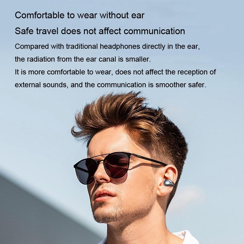 Wireless Bone Conduction Earphones with Noise Reduction - Red 5