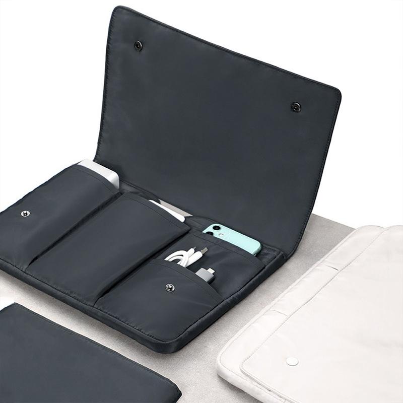 13 Inch Multi-layer Laptop Sleeve - Waterproof & Shock-absorbing Storage Bag - White - 13 Inch 3