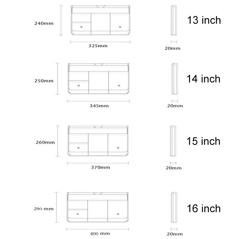 13 Inch Multi-layer Laptop Sleeve - Waterproof & Shock-absorbing Storage Bag - White - 13 Inch 4