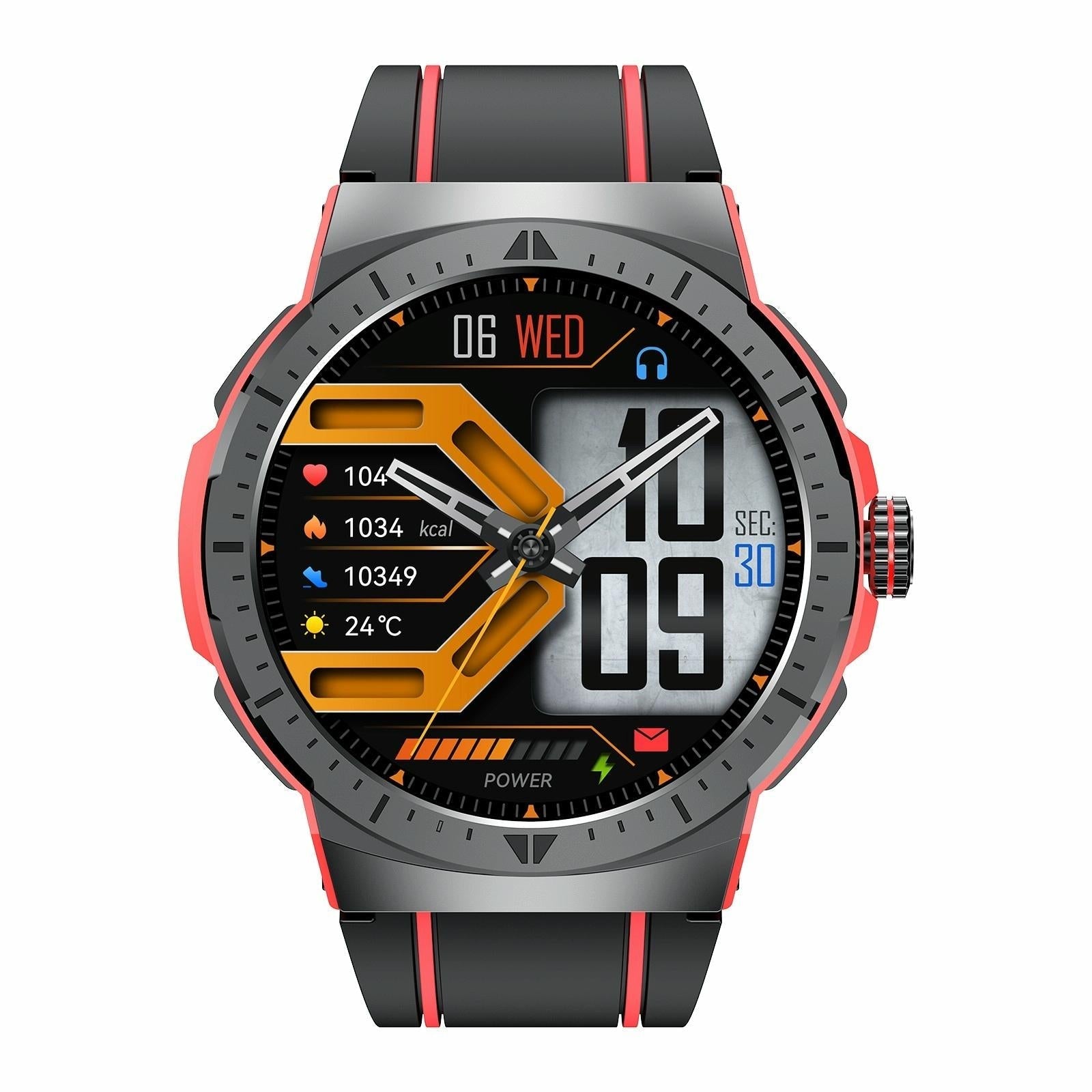 1.43 Inch Bt5.3 Ip68 Sport Smart Watch Support Bluetooth Call / Message Notification / Heart Rate / Blood Pressure Health Monitor - Red 4