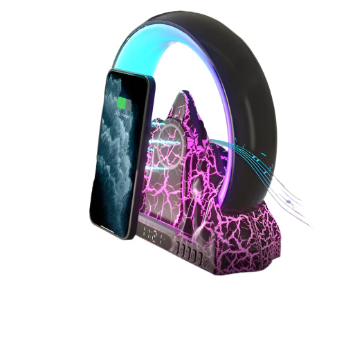 Wireless Charger With Alarm Clock & Bluetooth Speaker - White 14