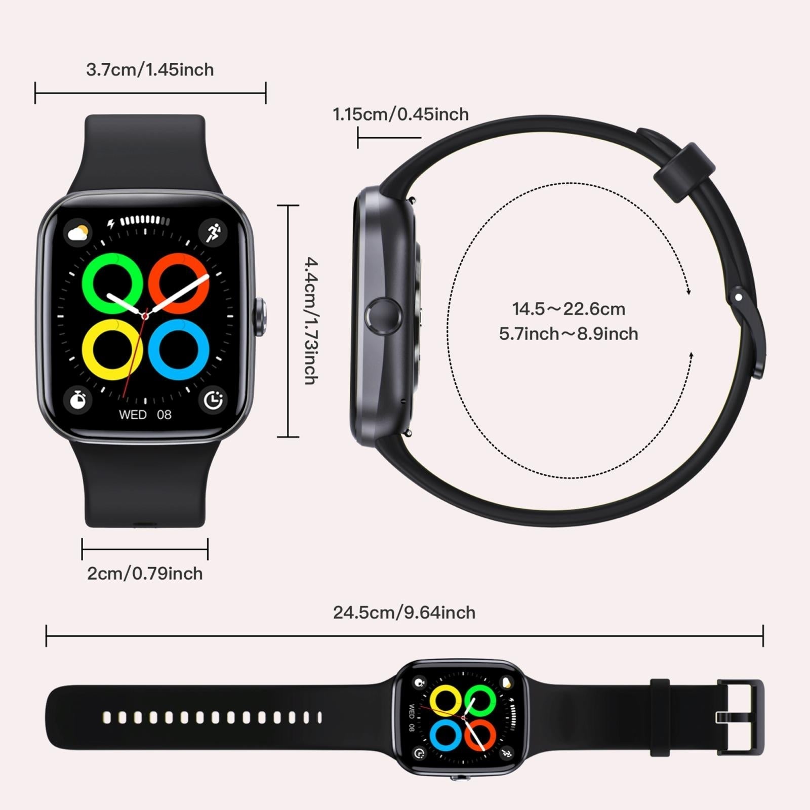 Ip67 Waterproof Smart Bracelet Bluetooth Call Fitness Tracker - Pink 7