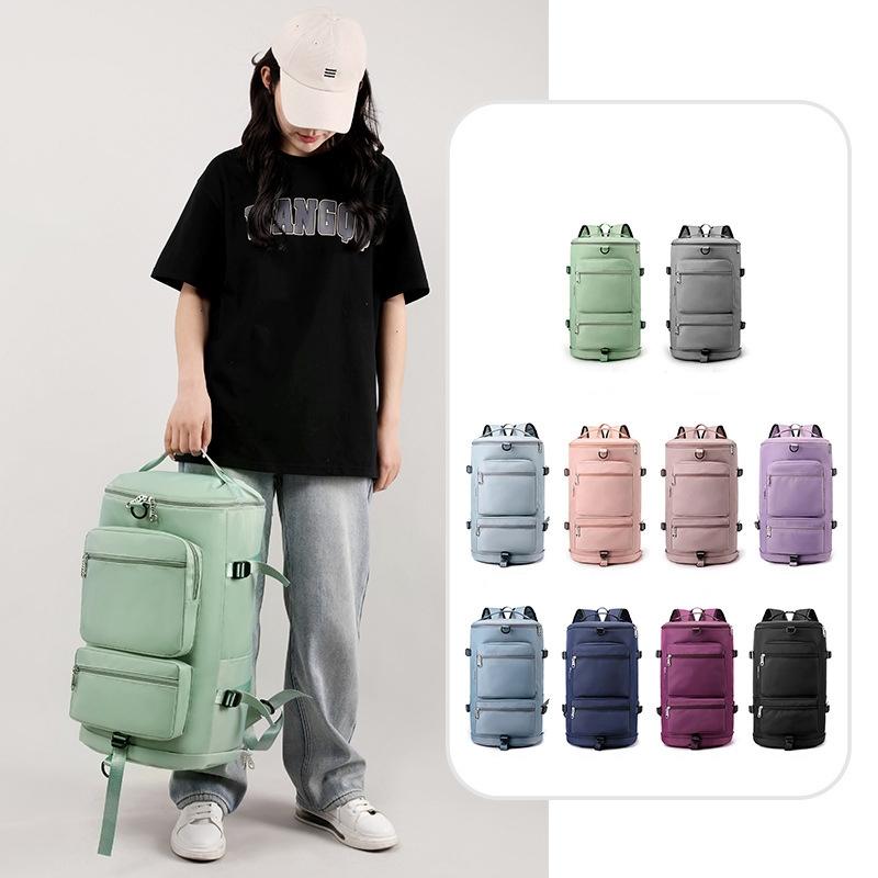 Waterproof Gym Bag - Shoe Compartment Included - Light Green 3