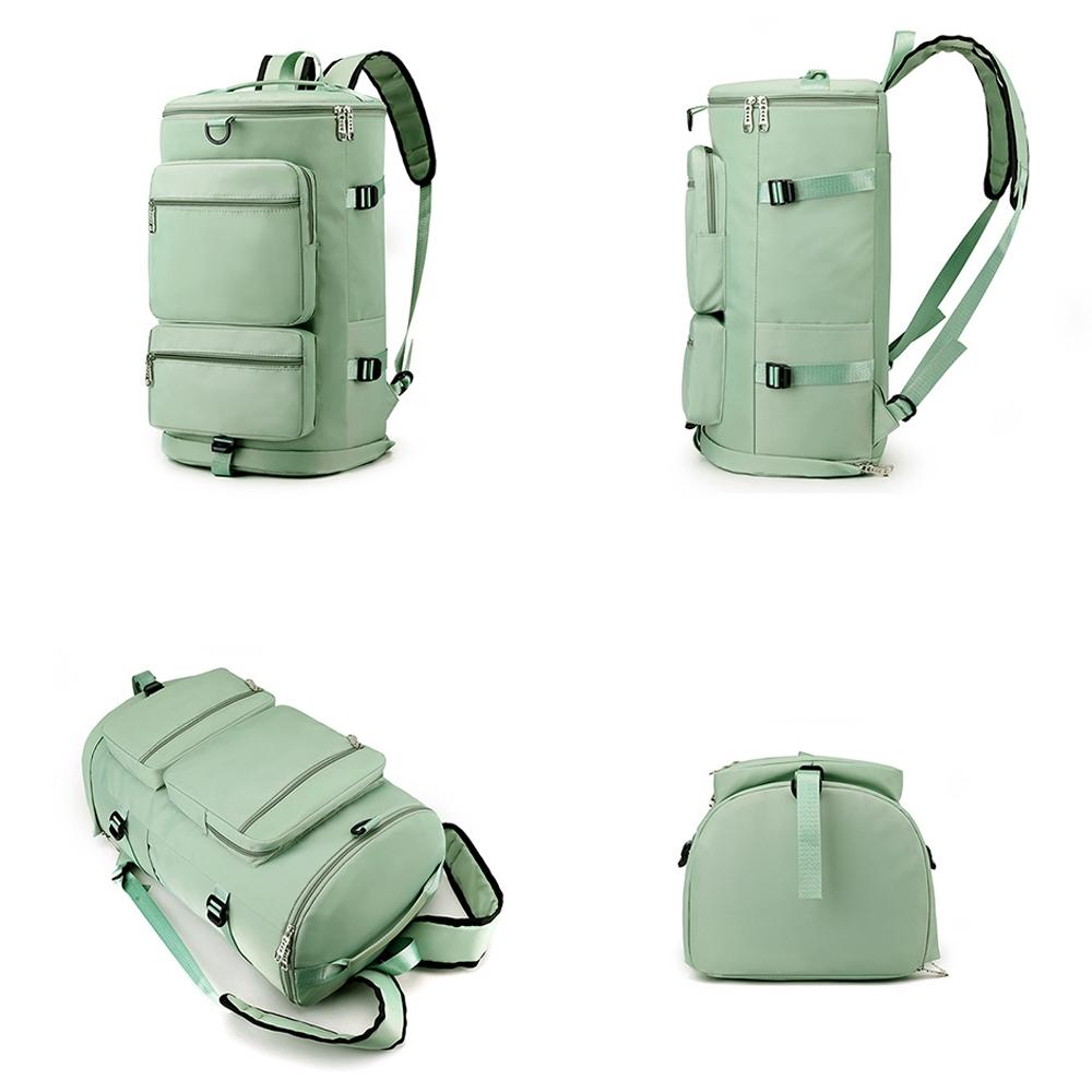 Waterproof Gym Bag - Shoe Compartment Included - Light Green 6