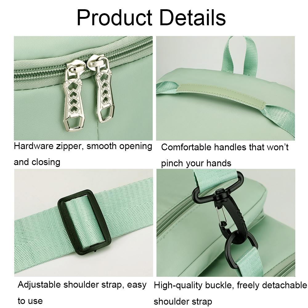 Waterproof Gym Bag - Shoe Compartment Included - Light Green 12