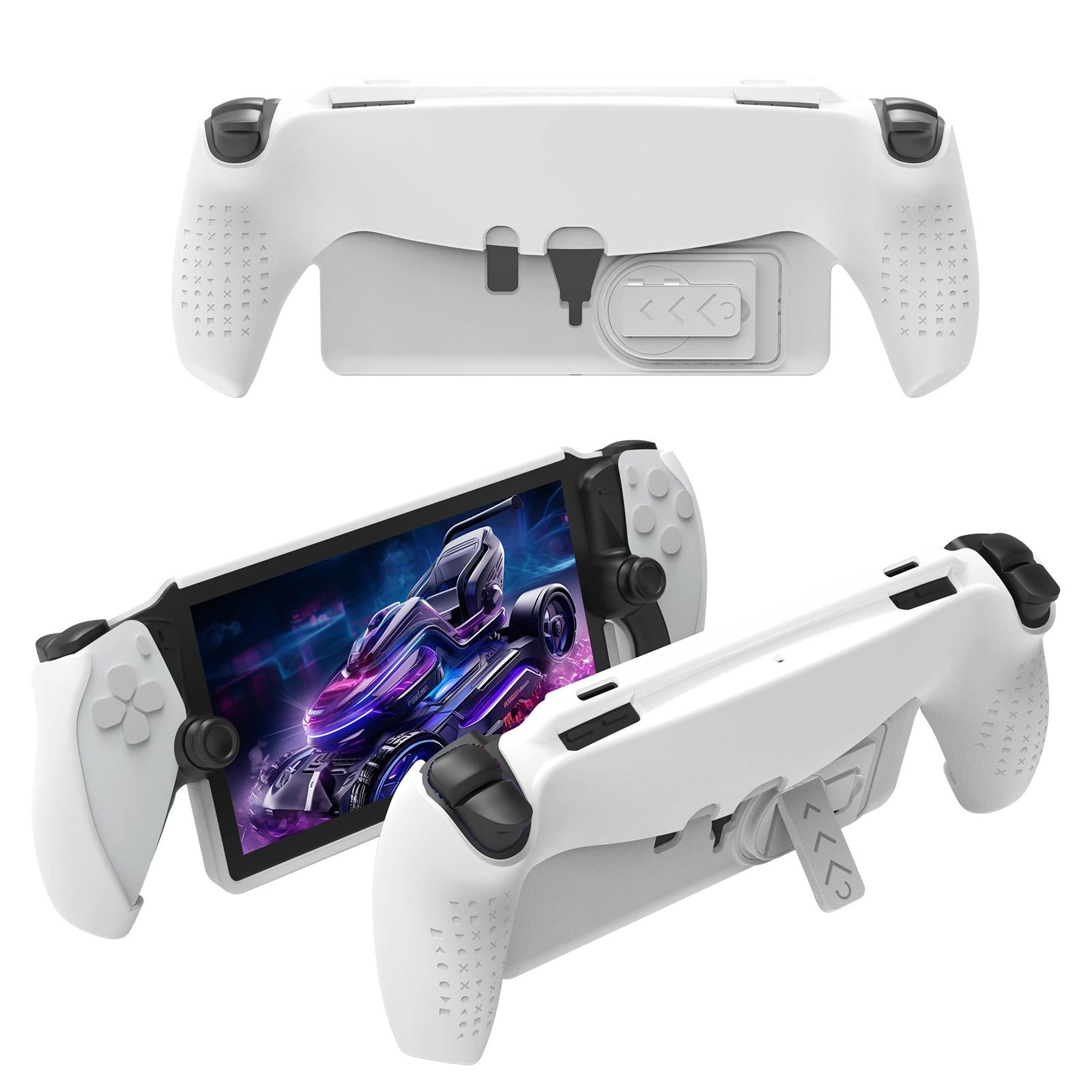 Jys Tpu Protective Case with Stand for Playstation Portal - Handle Design - Black 4