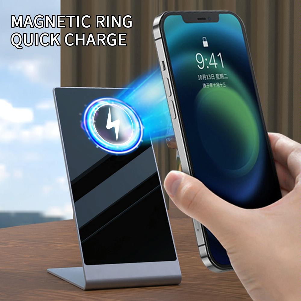 15W Magnetic Wireless Charger For Iphone Silver 4