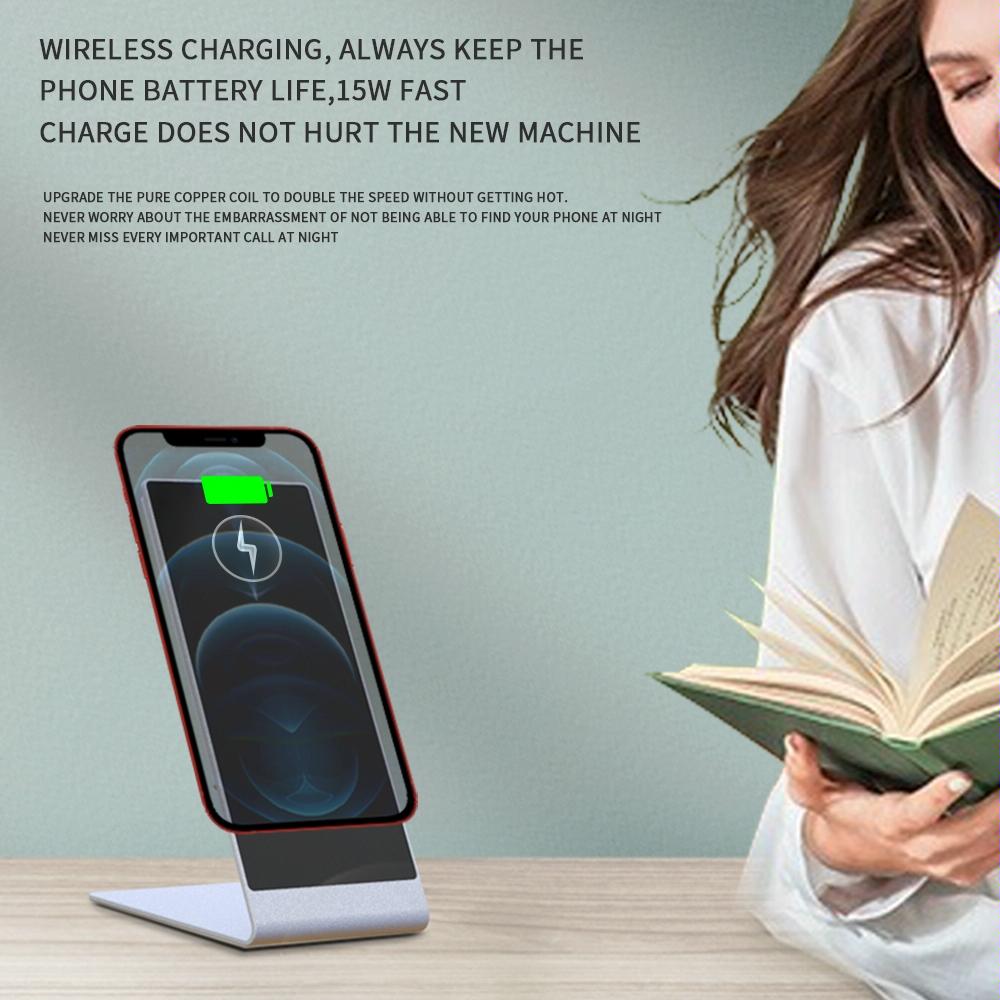 15W Magnetic Wireless Charger For Iphone Silver 7