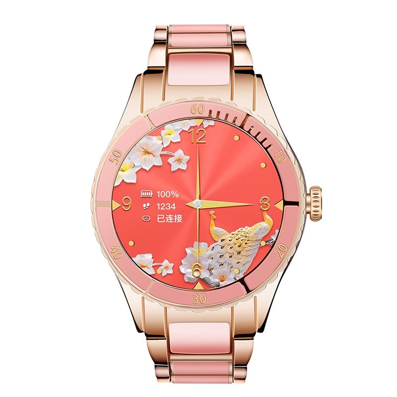 Smart Bracelet With Touch Screen Heart Monitoring Voice Control And Cycle Reminder - Pink 3