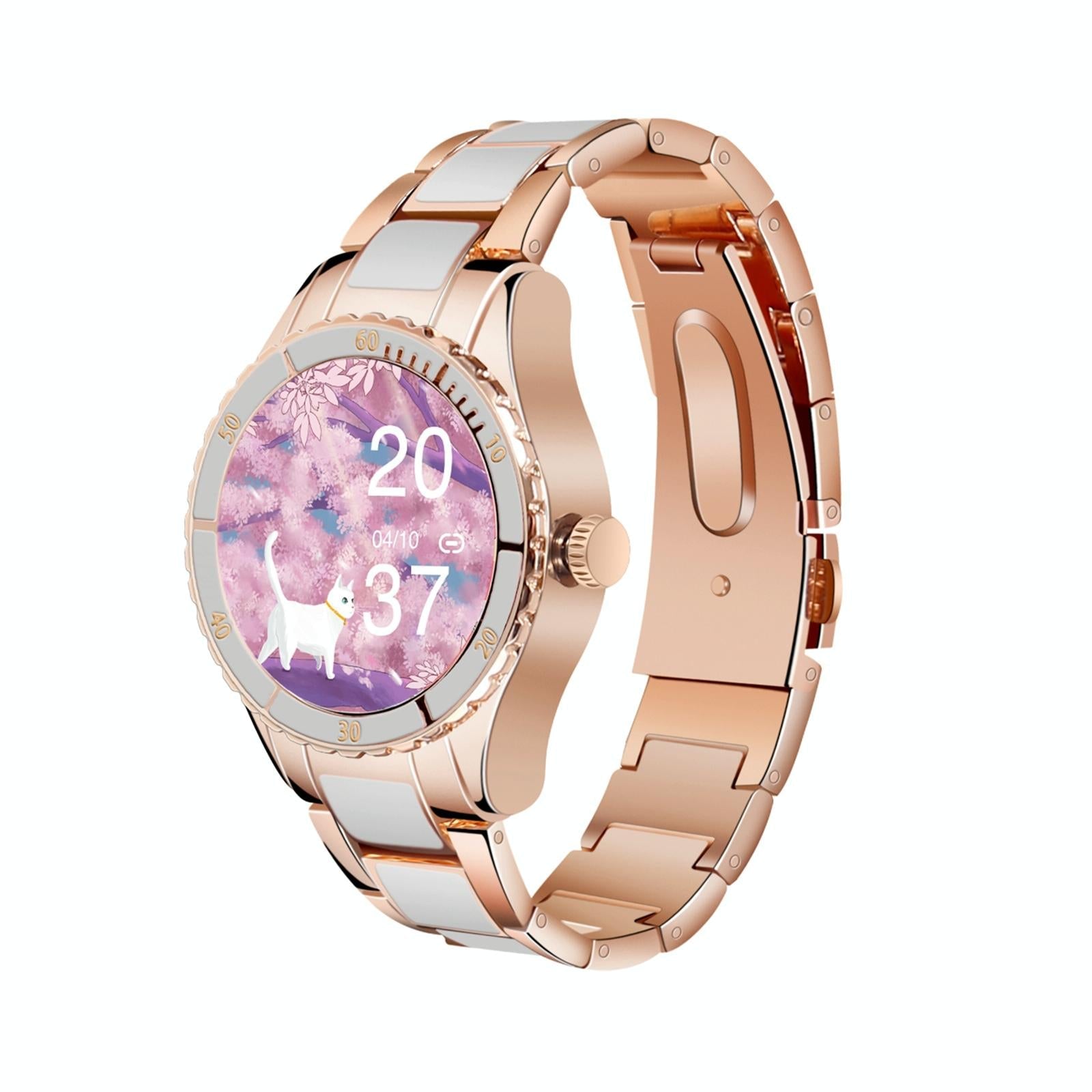 Smart Bracelet With Touch Screen Heart Monitoring Voice Control And Cycle Reminder - Pink 13