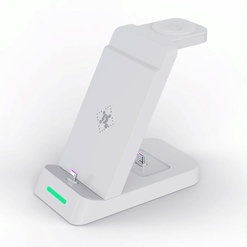 18W 3 In 1 Vertical Charging Stand For Samsung Watch And Galaxy Buds - Black 10