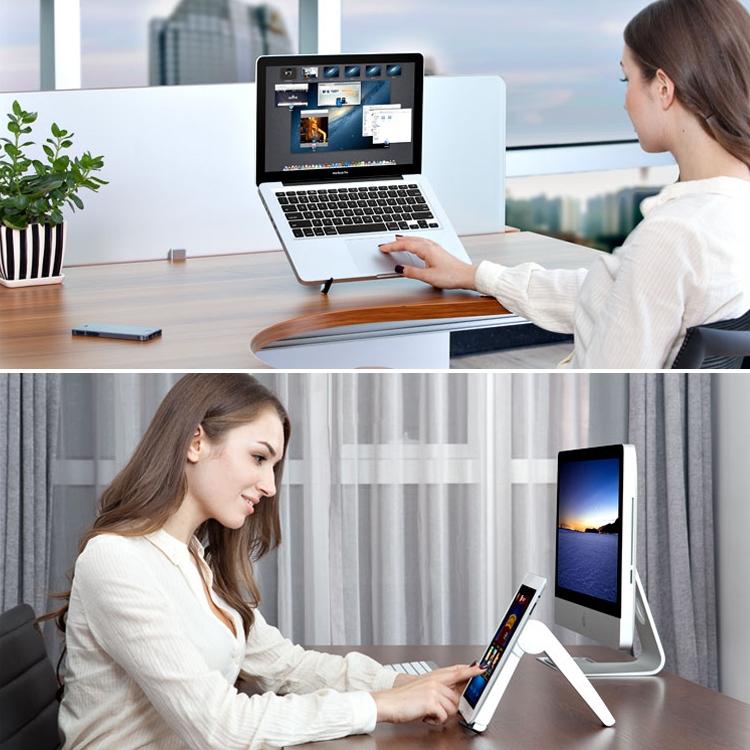 Triangle Cooling Bracket for Tablets Laptops and Desktops - White 11