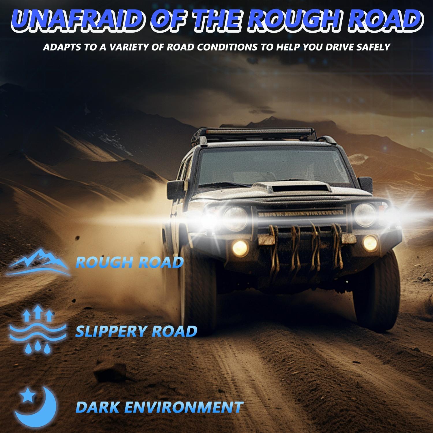 12W 9 - 30V Car Mixed Light Work Light With Wire Set - Round 10