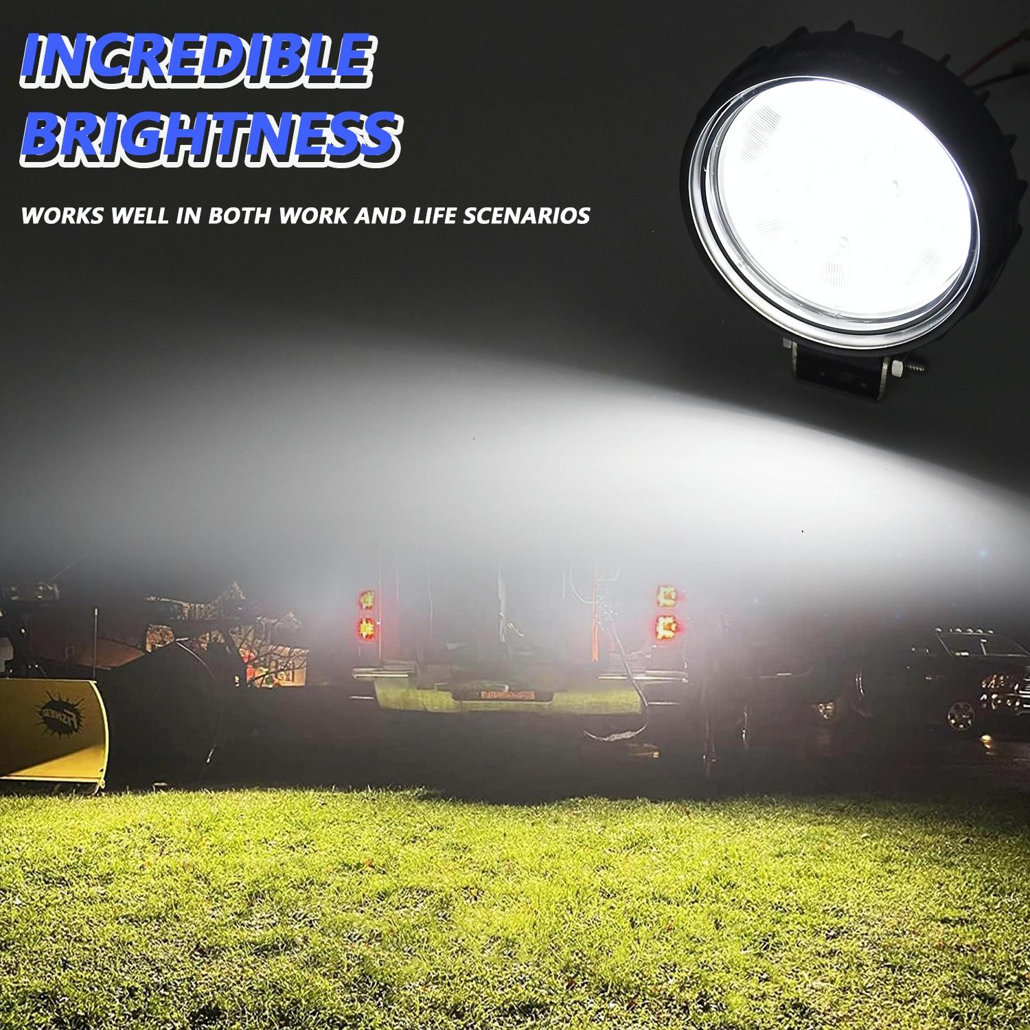 12W 9 - 30V Car Mixed Light Work Light With Wire Set - Round 11