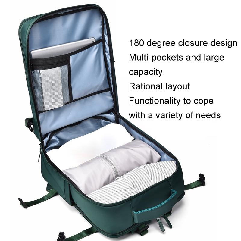 Spacious Business Travel Backpack Fits Laptop - Green 4