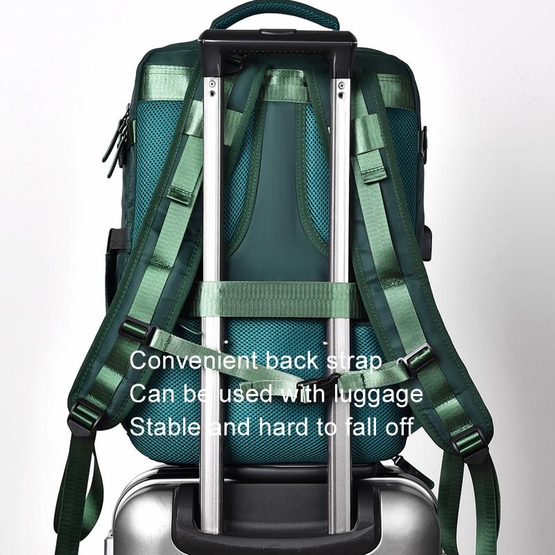 Spacious Business Travel Backpack Fits Laptop - Green 8
