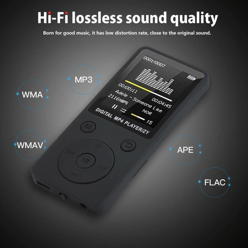 Portable Mp4 Music Player With Fm Radio & Recording Black - Blue No Memory 13