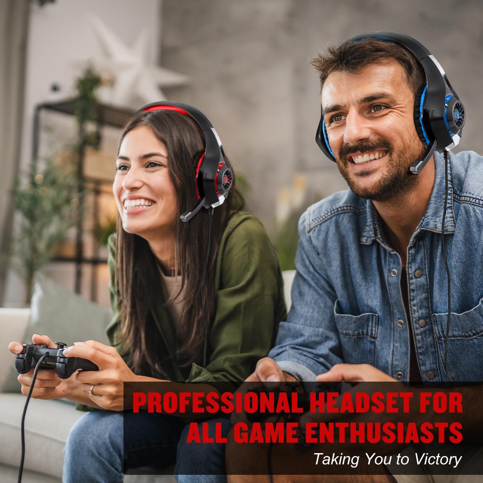 Omni Mic Gaming Headset 1.9M Length - Black Red 8