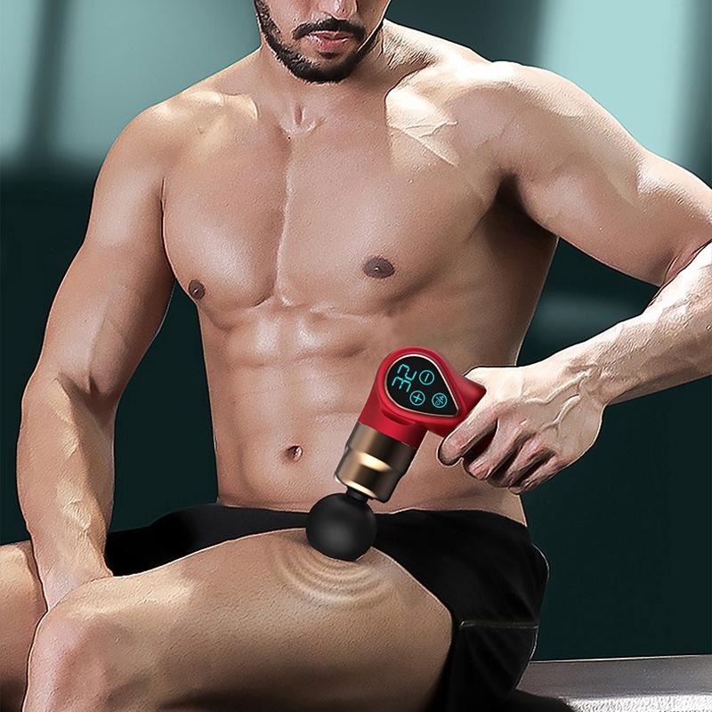 Compact Lcd Muscle Massager With Mini Fascia Gun - Gray 8
