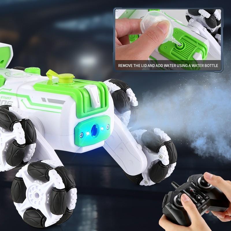 Intelligent 8-wheel Stunt Vehicle with Remote Control - Green 5