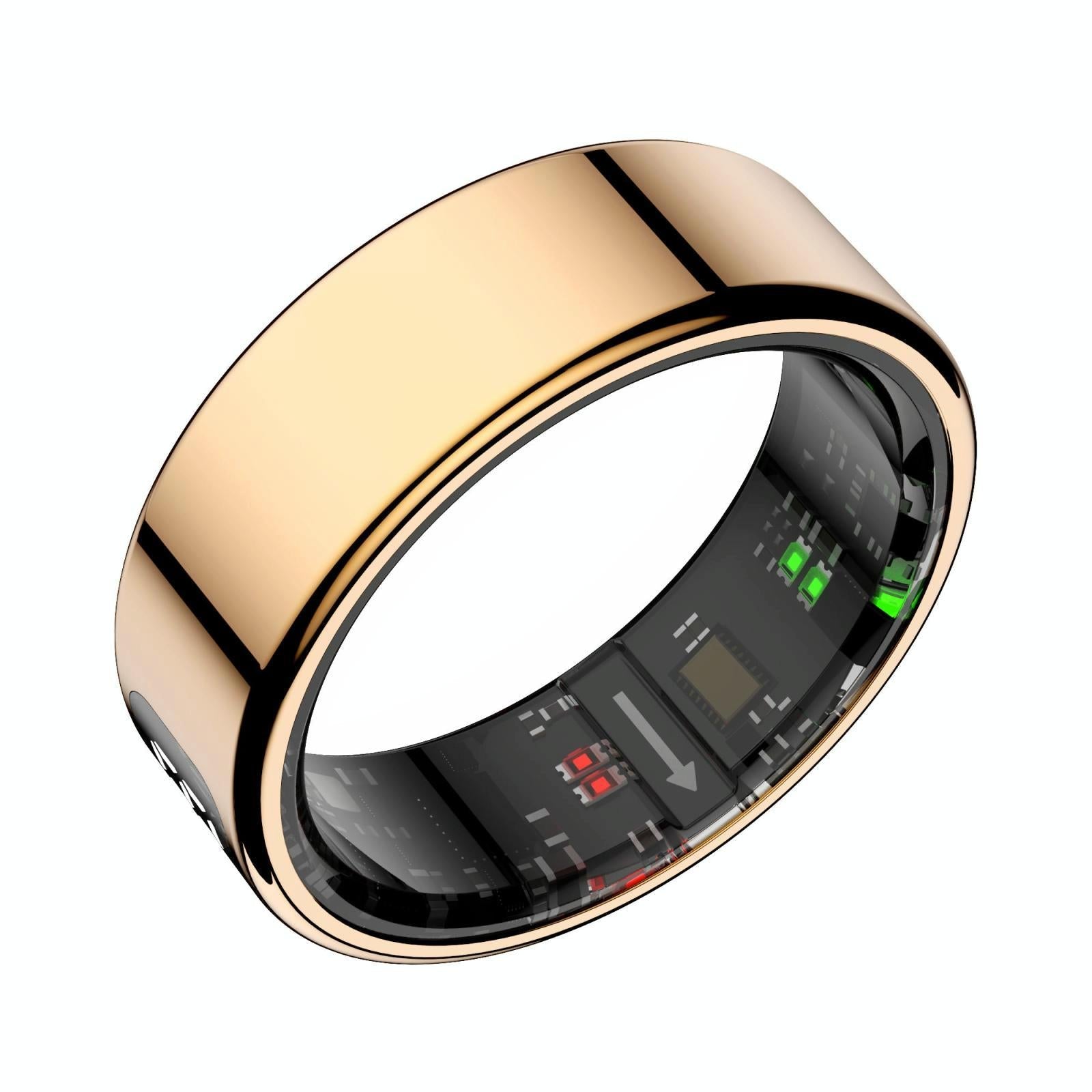 Smart Ring Heart Rate Blood Oxygen Sleep Sports Size 10 - Gold 4