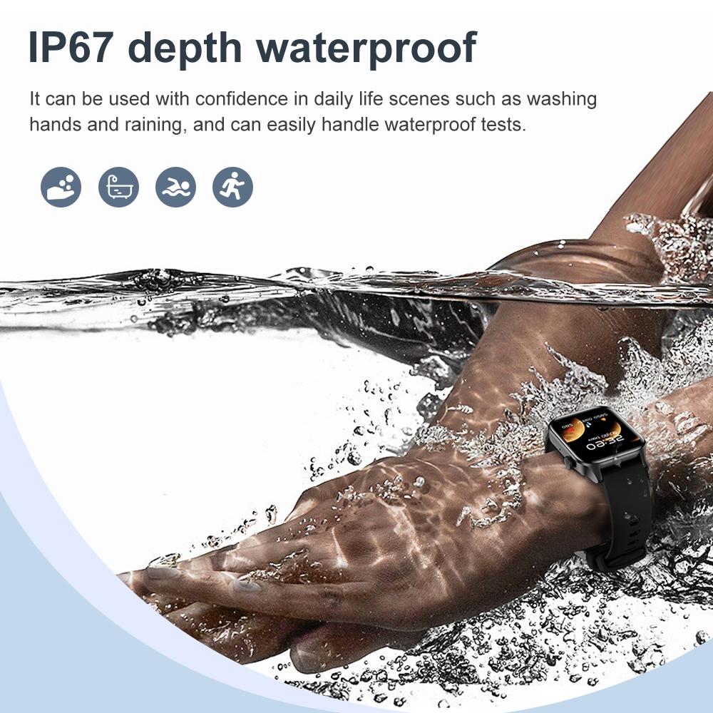 1.85 Inch Ip67 Waterproof Sports Health Monitoring Bluetooth Call Smart Watch - Pink 4